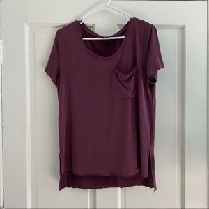 Lucky Brand Purple Pocket T-shirt